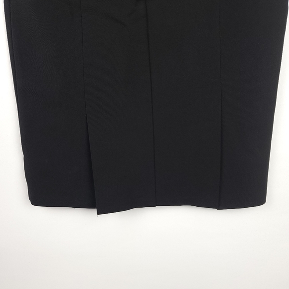 NWOT PINK TARTAN Pencil Skirt Dbl Vented Sz 4 Black Rear Zip Closure - Picture 3 of 7